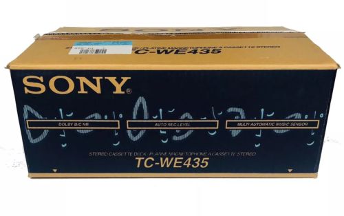 Sony TC-WE435 Stereo Dual Cassette Tape Deck Original Box Mint Condition