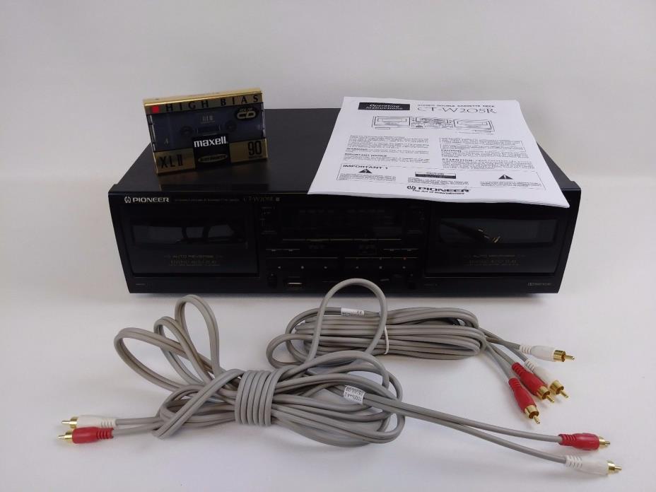 Pioneer CT-W205R Dual Cassette Tape Deck Recorder 1998 TESTED 100% Works Great!
