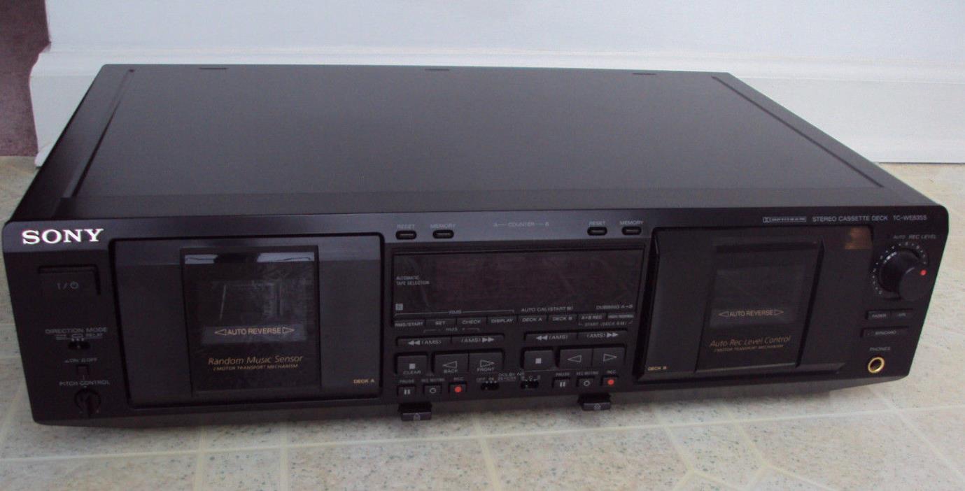 SONY - TC-WE835S- STEREO DUAL CASSETTE DECK **POWERS ON 