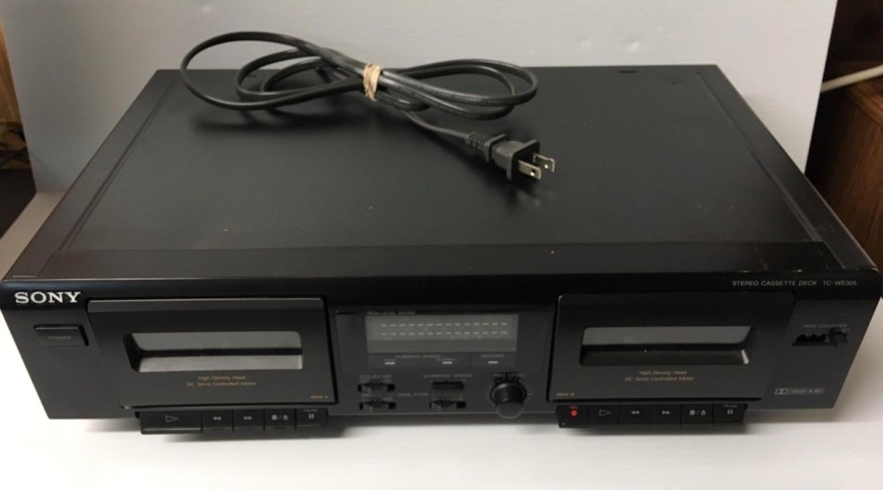 Sony TC-WE305 Dual Stereo Cassette/Tape Double Deck Player Recorder - GREAT COND