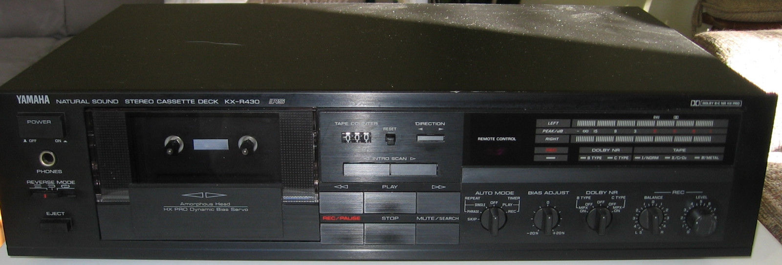 Yamaha KX-R430 Cassette Deck Recorder Player Natural Sound Stereo Original Owner