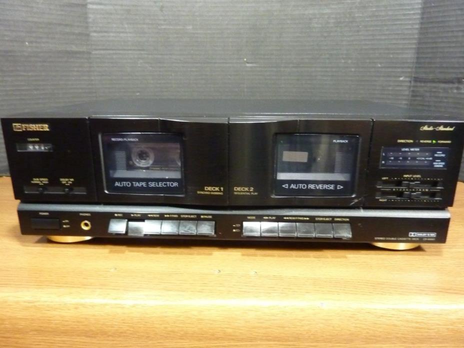 FISHER STUDIO STANDARD DUAL CASSETTE TAPE DECK CR-W683 SERVICED TESTED