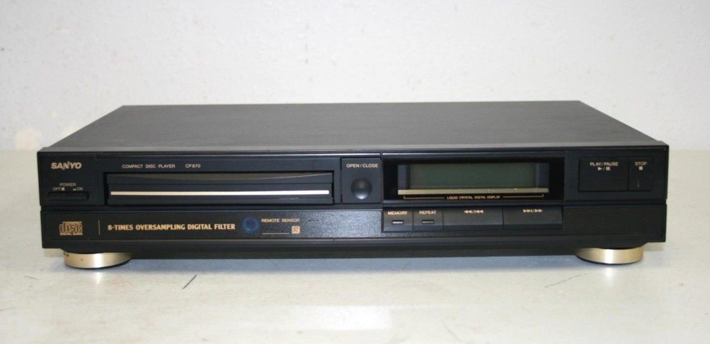 Vintage Sanyo CP 870 Single Disc CD Player; TESTED!!