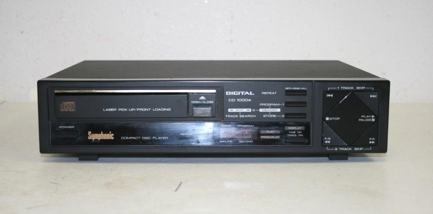 Vintage Symphonic CD-1000A Single Disc CD Player; TESTED