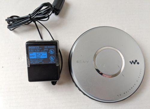 Sony Portable Walkman CD Player D-EJ011 with AC-ES455 4.5V Power Adaptor *Read*