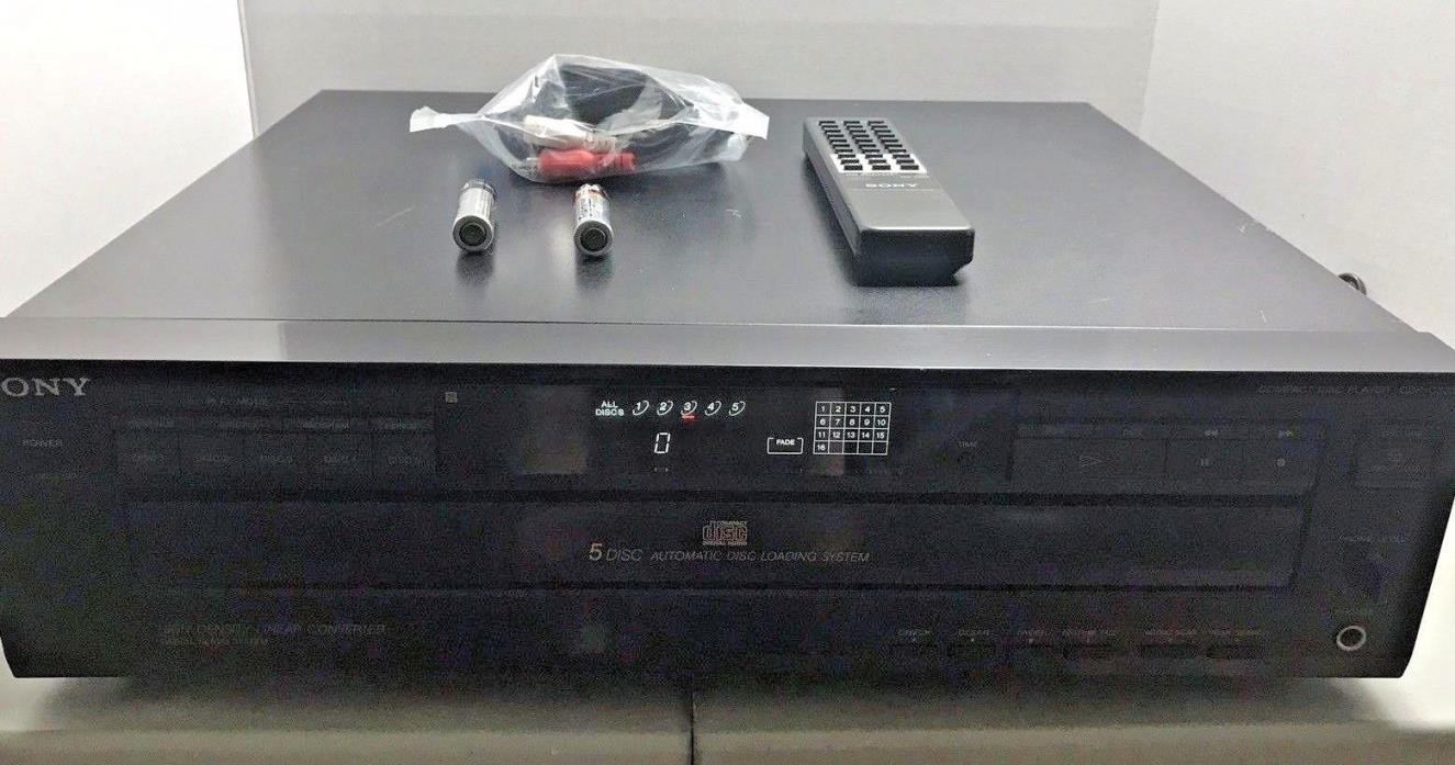 Sony CDP-C325 Compact Disc Multi Player Changer 5 CD Carousel w/ Remote & Manual