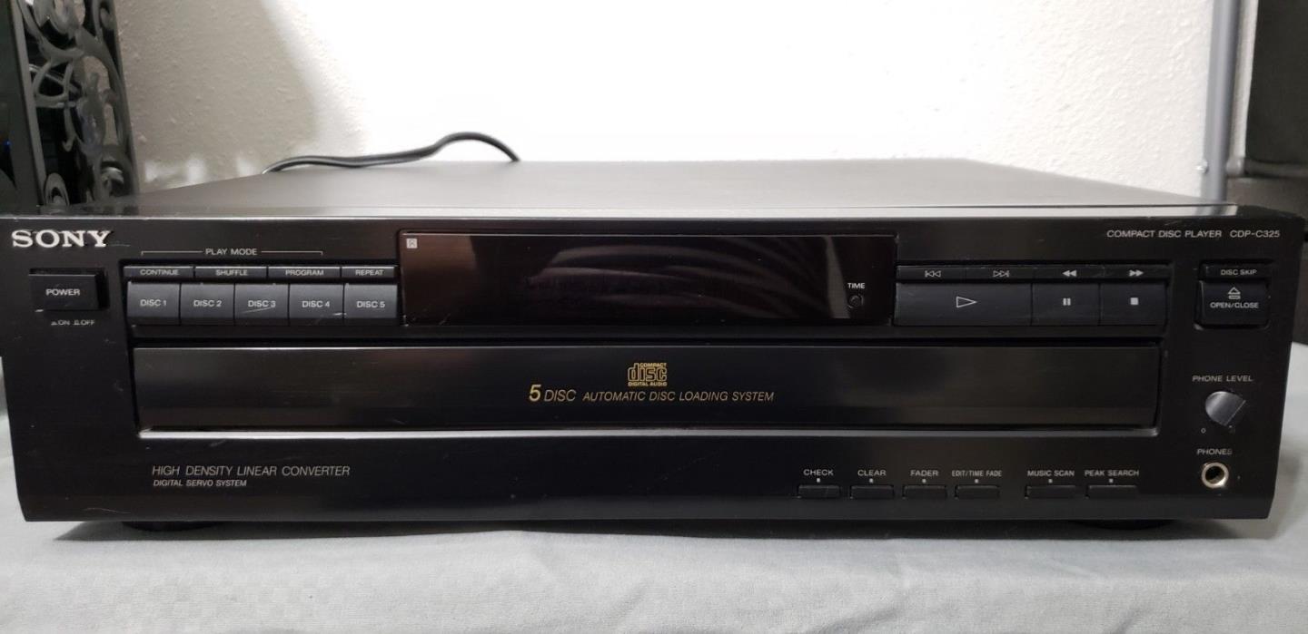 Sony CDP-C325 Compact Disc Multi Player Changer 5 CD Carousel Tray Home Audio