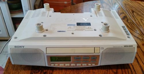 Sony ICF-CD513 Under Cabinet Counter Clock Radio AM FM CD Player Works