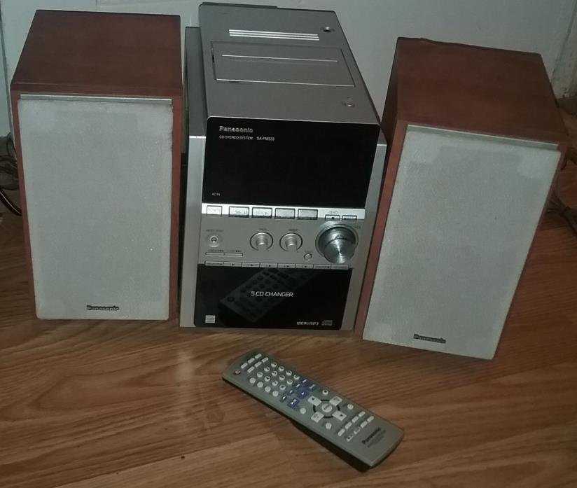 Panasonic SA-PM533 5-Disc CD Executive Shelf Stereo AM/FM Cassette / WMA MP3