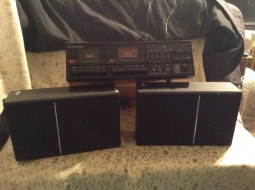 Vintage Emerson Dual Cassette Four Way Compact Stereo Systems W/. AM/FM TURN TAB