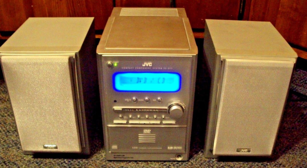 JVC FS-S77S 5 DVD CD Changer Compact Component Micro Speakers Very Nice