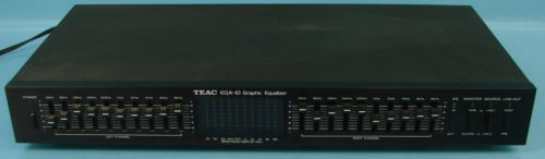 Vintage Black TEAC EQA-10 Graphic Sound Equalizer W/ Spectrum Display 240hz