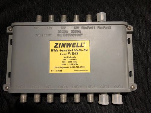 Directv Wide-band 6x8 Multi-Switch WB68 Zinwell 6 input 8 out