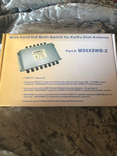 ZINWELL MS6X8WB-Z WideBand 6x8 MultiSwitch Ka/Ku OLD WB68 DIRECTV UP TO 8 RECEIV
