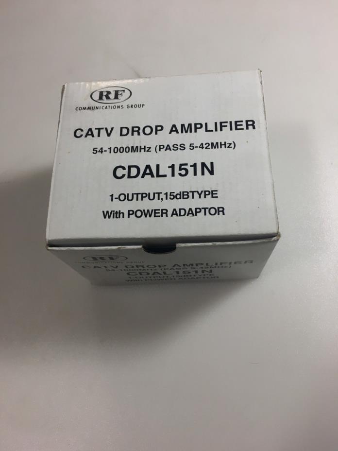 RF CDAL151N CATV Drop Amplifier Digital Signal Booster Enhancer W/ Power Adapter