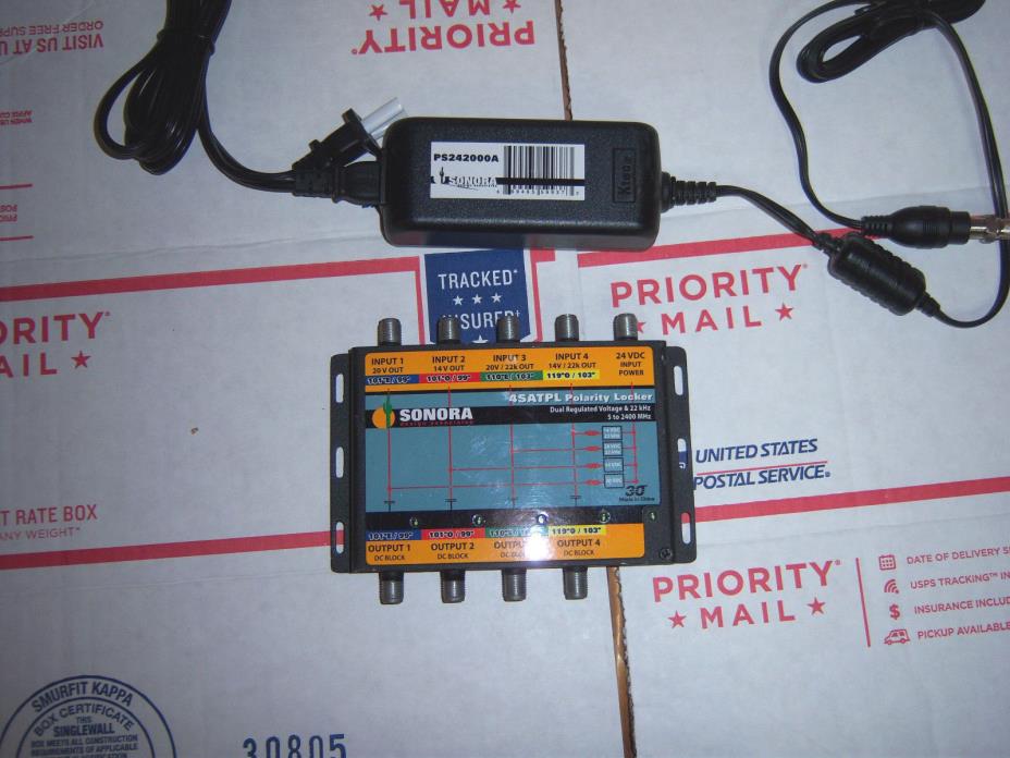 Sonora 4SATPL-T DirecTV Slimline Ku/Ka Polarity Locker and Power Inserter Used
