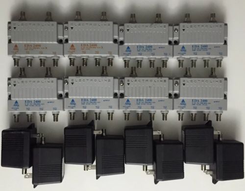 Lot Of 8 Electroline EDA 2400 cable, CATV, Antenna, RF, TV amplifier +7dBmV