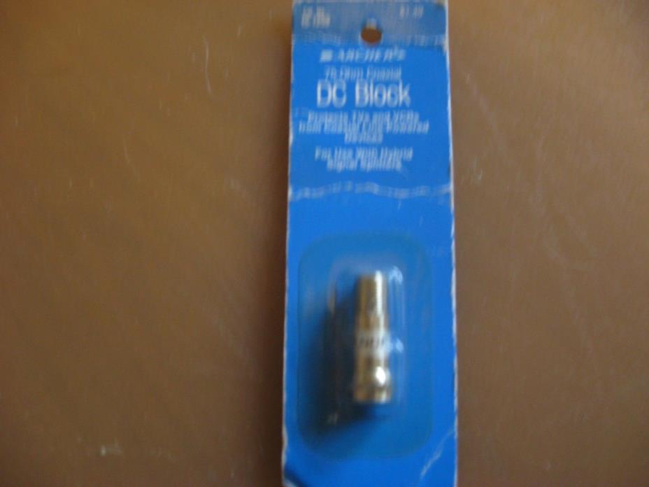 75-Ohm TV/VCR In-Line DC Block Female F Jack to Male F Plug ~ RadioShack 15-1259