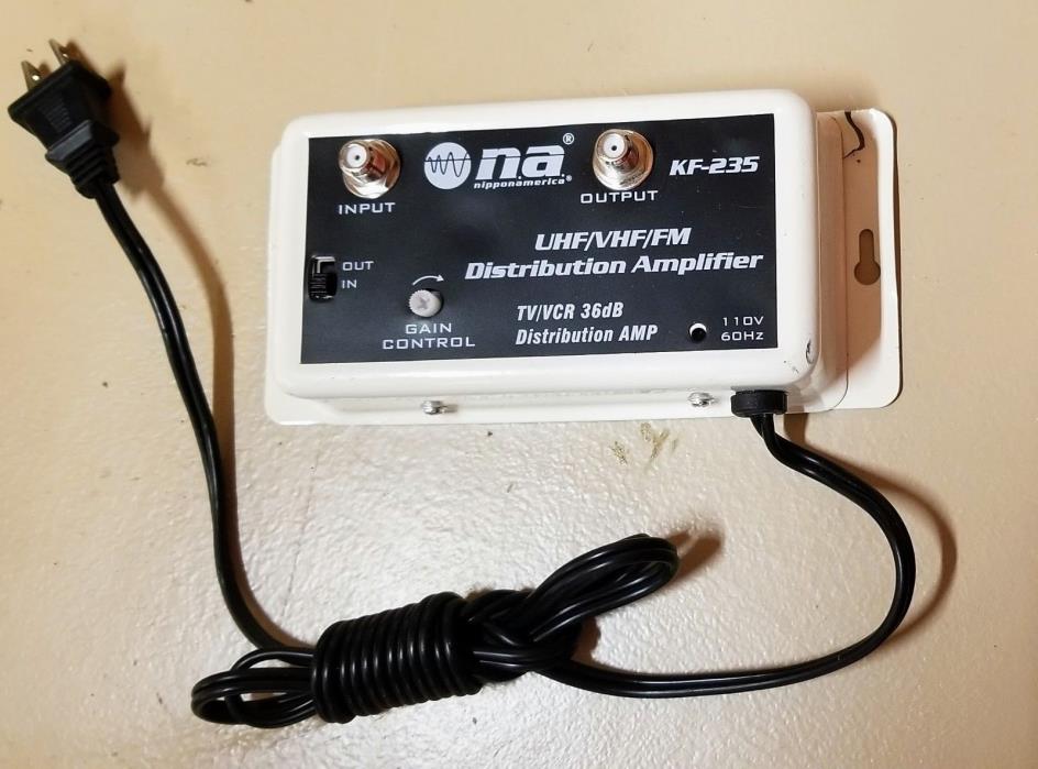 36 DB Cable Antenna Color TV Booster Signal Amplifier VHF UHF FM HDTV Nippon USA