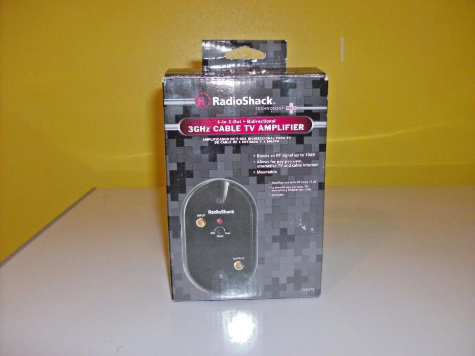 RadioShack Technology Plus 3GHz Cable TV Amplifier 1 in 1 Out Bidirectional [NEW