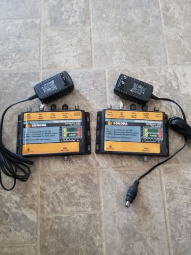 2 USED PAL 10 SONORA AMPLIFIERS 250 TO 2400MHz (WORKING)