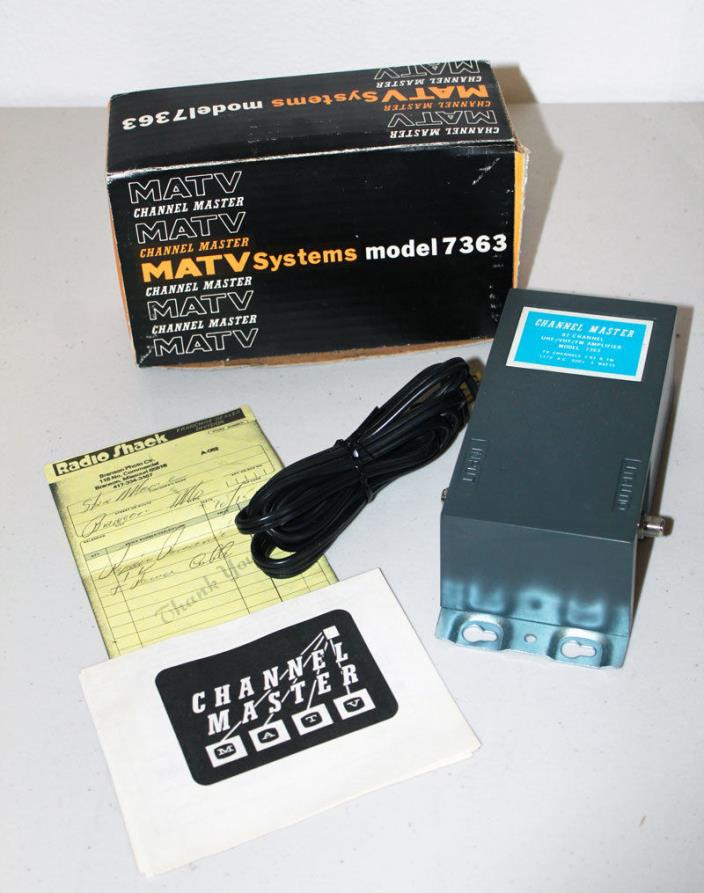Channel Master TV signal distribution amplifier - Model 7363 -VHF/UHF Dual Band