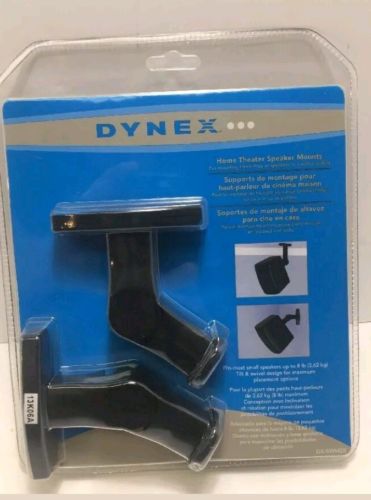 DYNEX HOME THEATER SPEAKER MOUNTS DX-SWM2B-TILT & SWIVEL DESIGN Brand New