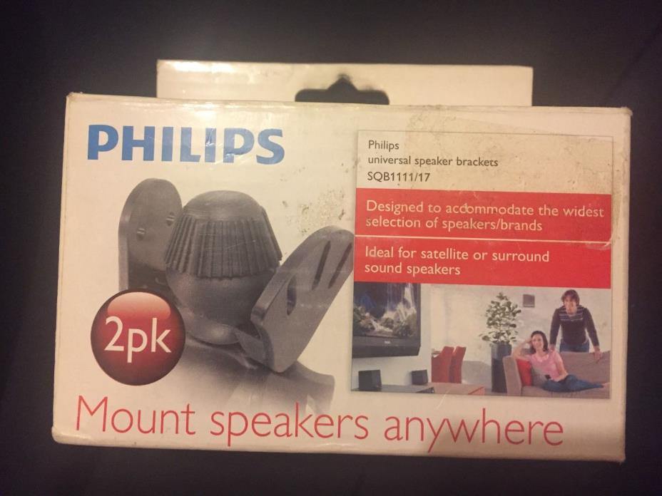 Phillips SQB1111/17 2 Pk Universal Speaker Bracket Kit**INDOOR OR OUTDOOR USE