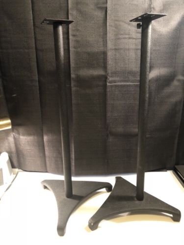 Two Metal Adjustable Height Speaker Stands