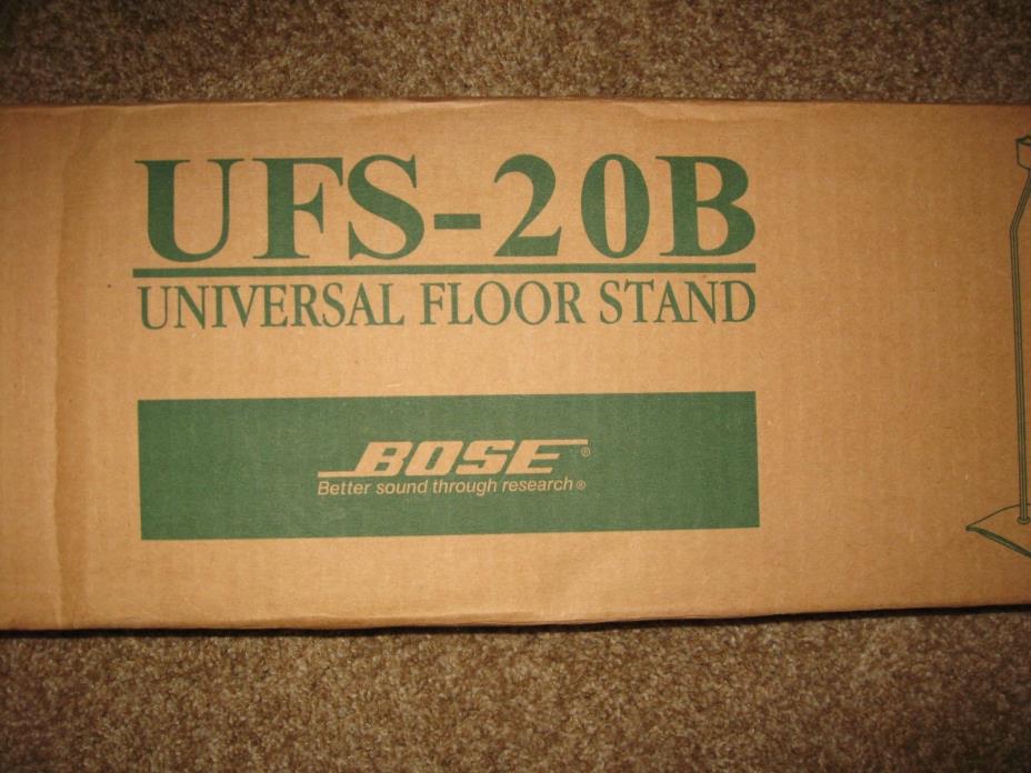 NEW IN BOX BOSE UFS-20B 017628 UNIVERSAL FLOOR STANDS ONE PAIR (2) BLACK