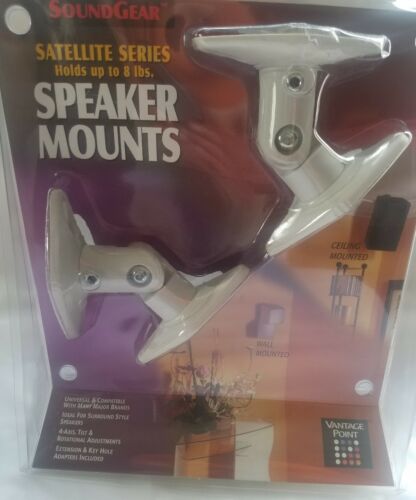 SoundGear Satellite Series Speaker Mounts SATP-W White