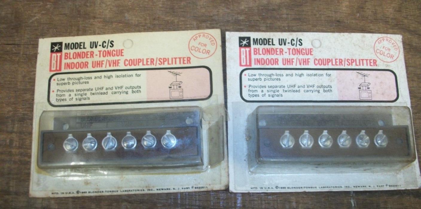 Vintage Blonder - Tongue Indoor UHF VHF Coupler Splitter - Lot of 2