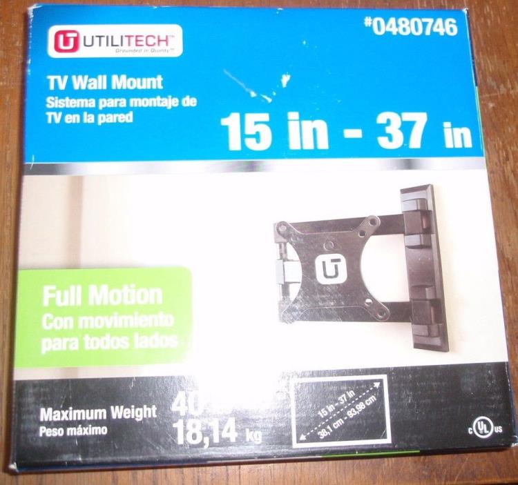 Utilitech 15 in.-37 in. Full Motion TV Wall Mount-New-#UT40C