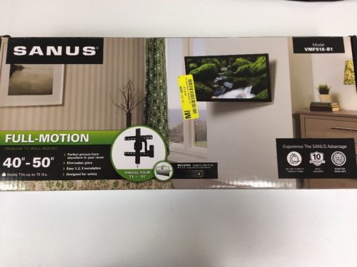 SANUS Full Motion Premium TV Wall Mount Model VMF518-B1