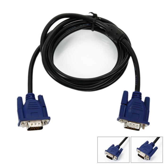 5FT Super VGA/SVGA 15Pin Male to Male M/M Monitor LCD Cable Lead For PC TV
