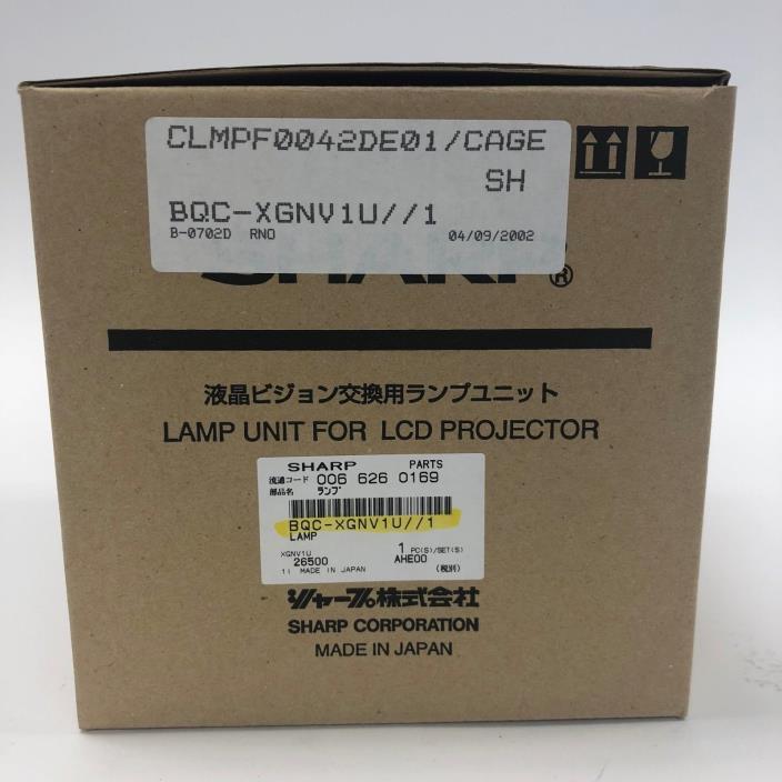 NEW  - SHARP BQC-XGNV1U/ /1 PROJECTOR REPLACEMENT LAMP- Genuine 006 626 0169