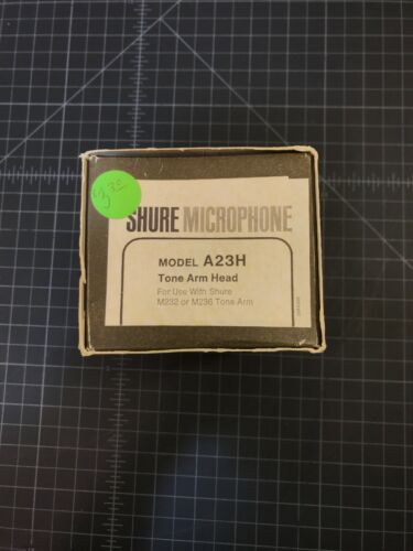 RARE VINTAGE NEW OLD STOCK BOX SHURE MICROPHONE TONEARM HEAD A23H TRANSCRIPTION