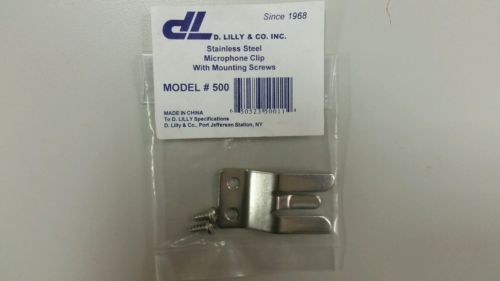 D.LILLY Stainless Steel Microphone Clip with Mounting Screws