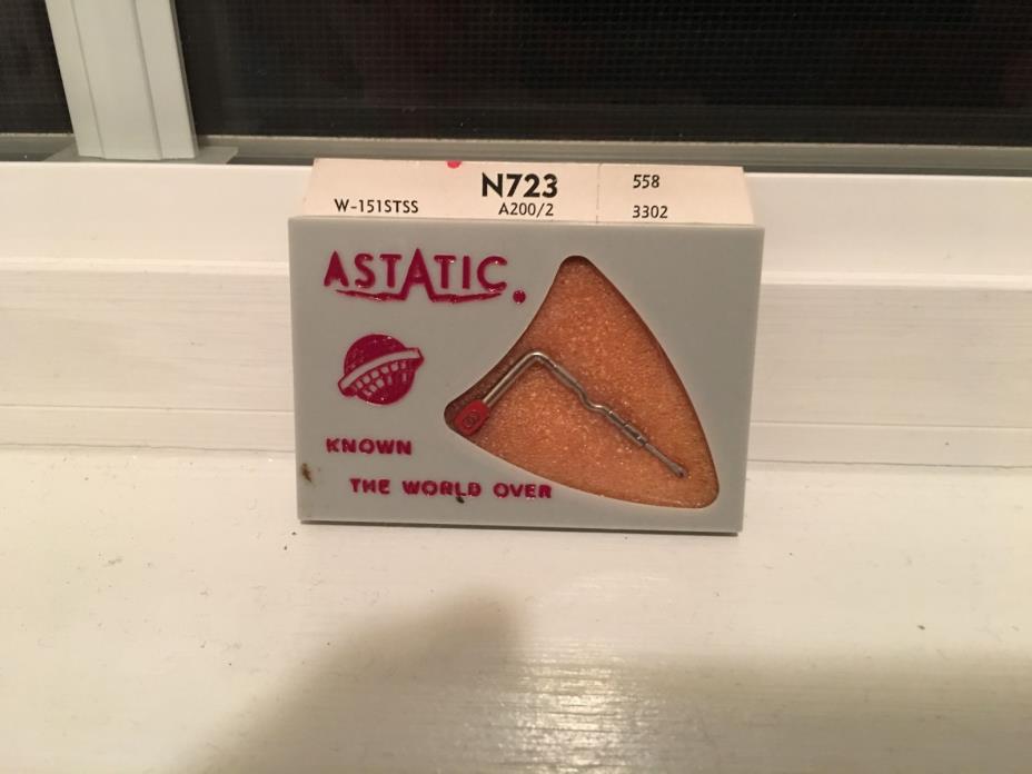 RECORD PLAYER STEREO ASTATIC SAPPHIRE NEEDLE  N723 78 