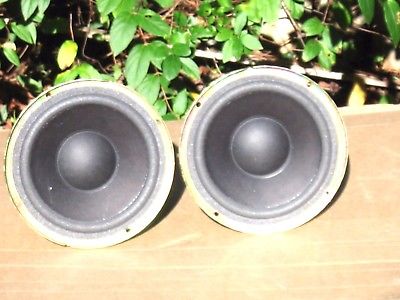 Pair Of 4 ohm  alwa 6 5/8''  Woofers used in a Two Way  sub system IN Good Con!