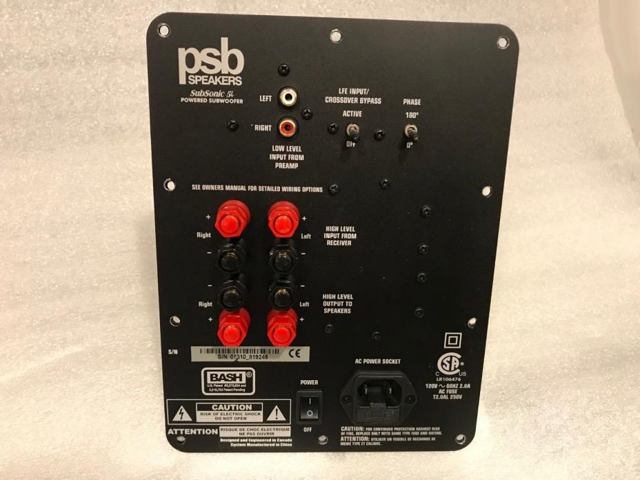 PSB SUBSONIC 5i REPLACEMENT PLATE AMPLIFIER - REFURBISHED - 100% WORKING