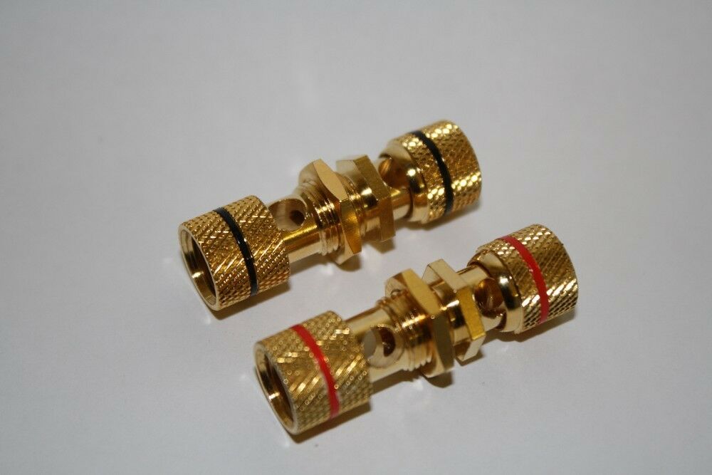 Gold plated speaker binding post terminals Pair