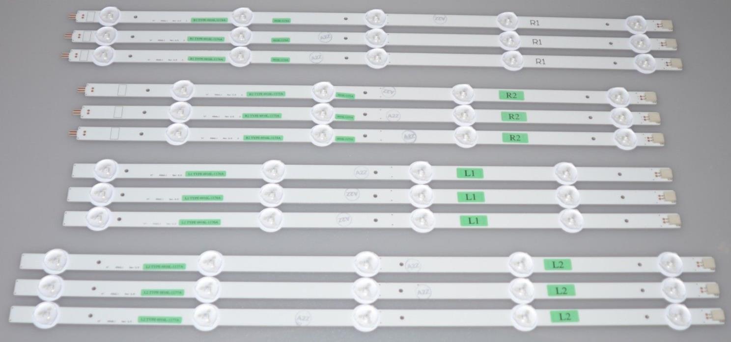 LG/Vizio LC470DUE-SFR1 / LC470DUG-JFR1 LED Backlight Strips Set (12) 47LN 47LA