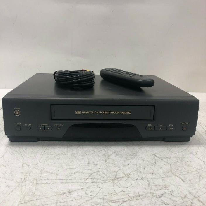 GE VG2032 VCR VHS Player Tested and Working w/ Universal Remote