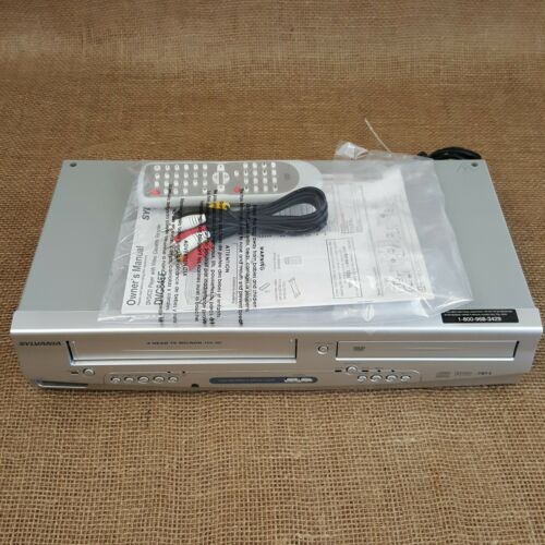 Sylvania DVD/CD PLAYER With VCR 4 HEAD HD VHS DVC845E Remote Manual New Cables