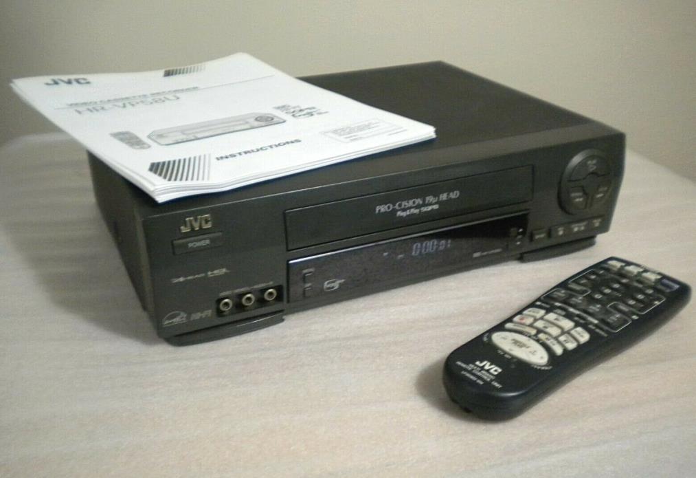 JVC Stereo 4 Head VCR HR-VP58U with Manual, Cables and Remote HiFi - Works Great