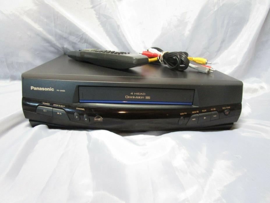 Panasonic PV-8400 VHS Player With Remote VCR 4 Head HiFi Video Cassette Recorder