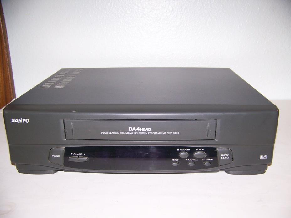 Sanyo VHR-5428 4 Head Hi-Fi VCR Video Cassette Player Recorder