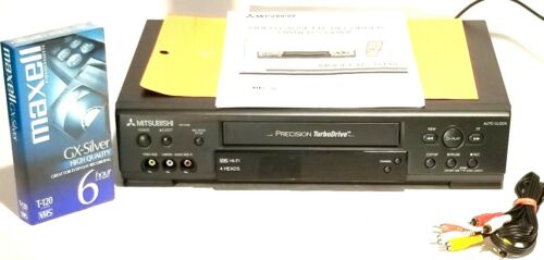 MITSUBISHI VCR VHS HS-U448 Precision Turbodrive Bundled W/Extras Cheap SHIP!!