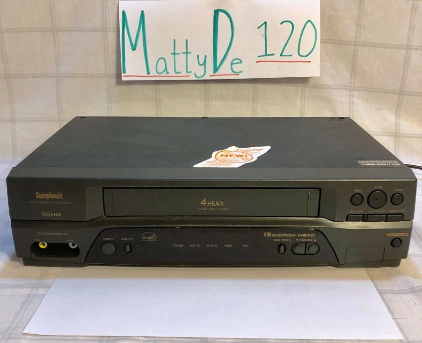 Symphonic SL2940 VCR VHS Player Recorder WITH REMOTE (batteries not included)